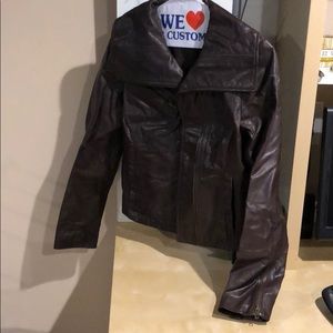 Kenneth Cole Brown leather jacket